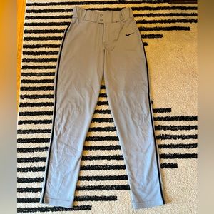 Men’s Small Nike baseball pants, grey, full length.